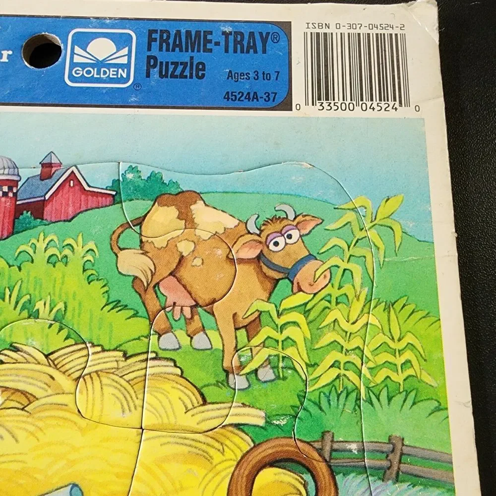1993 Golden Frame‎ Tray Puzzle GROVER Sesame Street SMALL MONSTER BLUE Complete